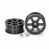 2 jantes 6 branches Noires - 1/10 - TAMIYA 53453