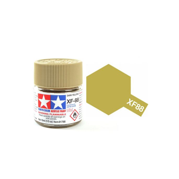 Jaune Sombre 2 mat pot de 10ml-TAMIYA XF88