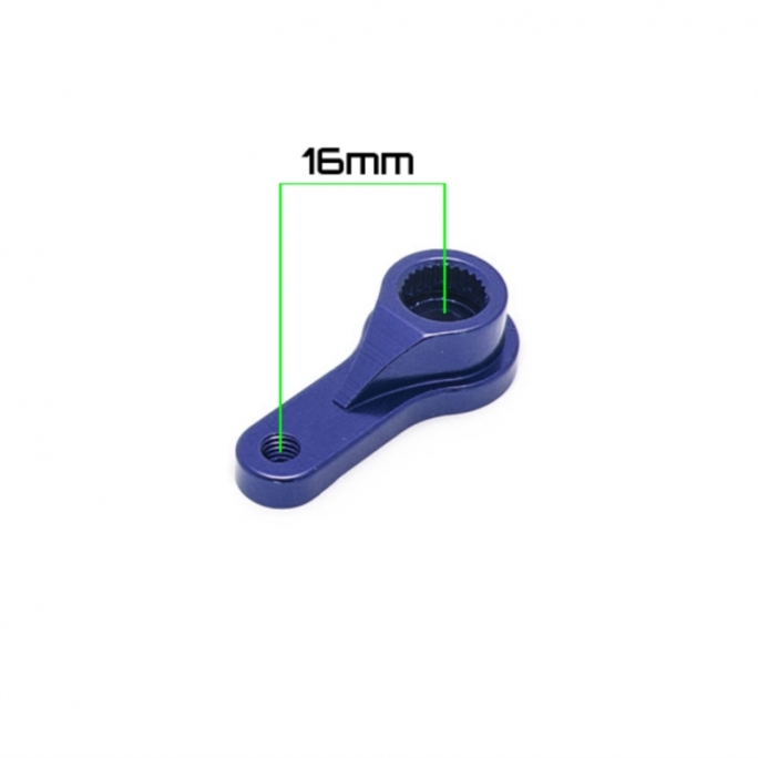 Palonnier de direction court en aluminium 25T bleu 17mm -  HOBBYTECH HT510035BL