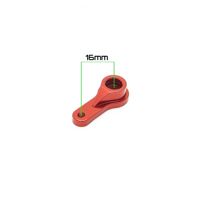 Palonnier de direction court en aluminium 25T rouge 17mm -  HOBBYTECH HT510035RD