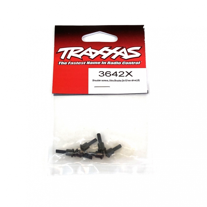 6 Vis d'amortisseur 3x12 mm - 1/10 - TRAXXAS 3642X