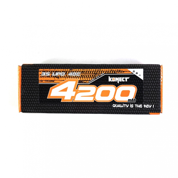 Accu Lipo 4200mah 11.1V 40C Slim Pack Dean - KONECT KNLP3S4200