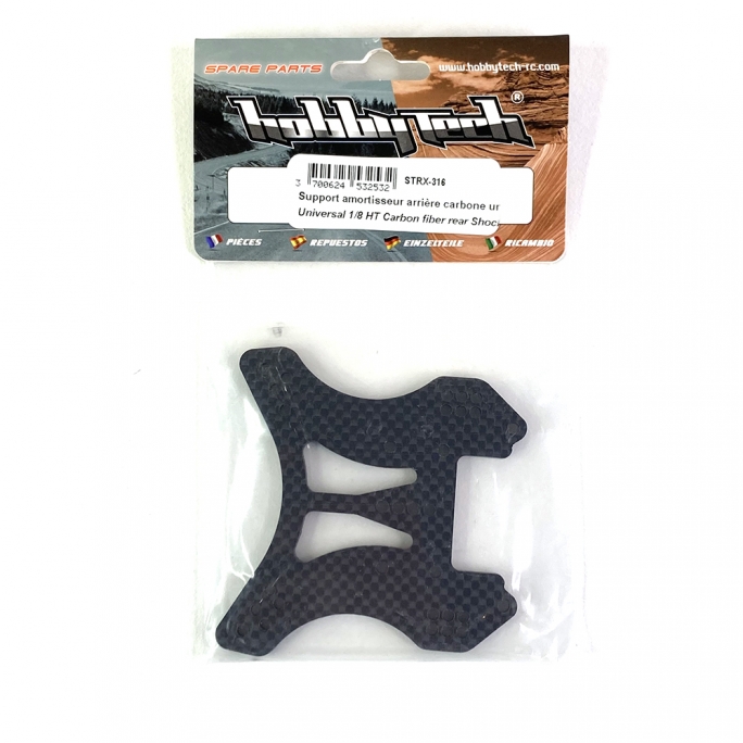 Support amortisseurs ARR carbone universel - HOBBYTECH STRX316 - 1/8