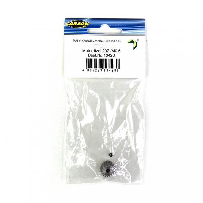 Pignon moteur 20 dents M 0,6 acier trempé - CARSON 500013428