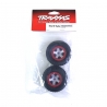 Roues Satin Rouge - SCT Montées Collées (x2) - TRAXXAS 7073A - 1/16