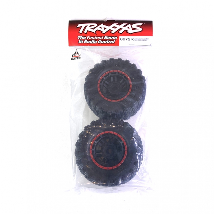 Roues MAXX 17 mm / 2.8, Rouge (x2) - TRAXXAS 8972R