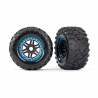 Roues MAXX 17 mm / 2.8, Bleu (x2) - TRAXXAS 8972A