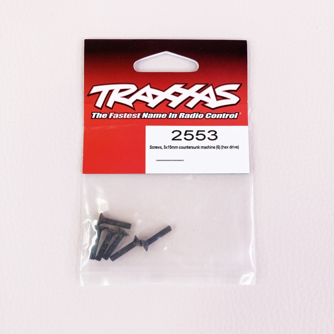 Vis BTR Tête Fraisée 3x15mm (x6) - TRAXXAS 2553