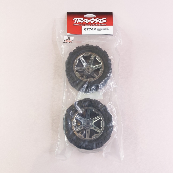 Roues Arrière RXT Noir Chrome (x2) - TRAXXAS 6774X