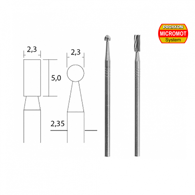 Embouts de fraise en métal renforcé (x2) - PROXXON 28750