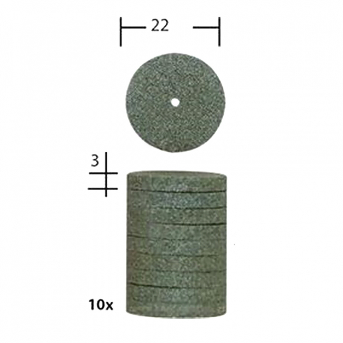 Disques Meule, carbure de silicium Ø22mm (x10) - PROXXON 28304