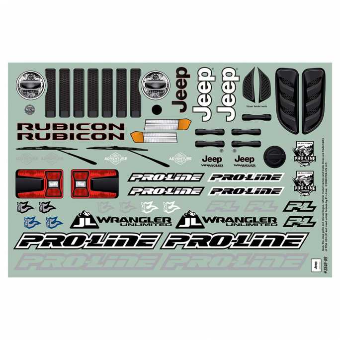 Carrosserie Jeep Wrangler Rubicon, 313 mm, à peindre - Pro Line 354600 - 1/10