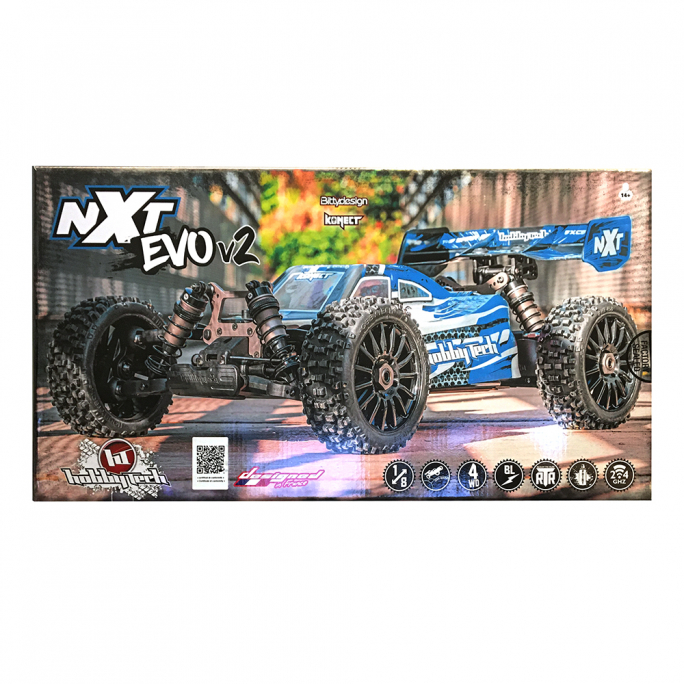 Buggy Spirit NXT Evo V2 Brushless Bleu - HOBBYTECH 1NXTEVOV2BL - 1/8