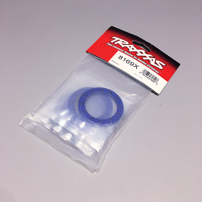 Cerclages de roues Beadlock 1.9" Bleu Alu (x4) - TRAXXAS 8169X