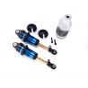 Amortisseurs Longs GTR Aluminium Bleu (x2) - TRAXXAS 7461