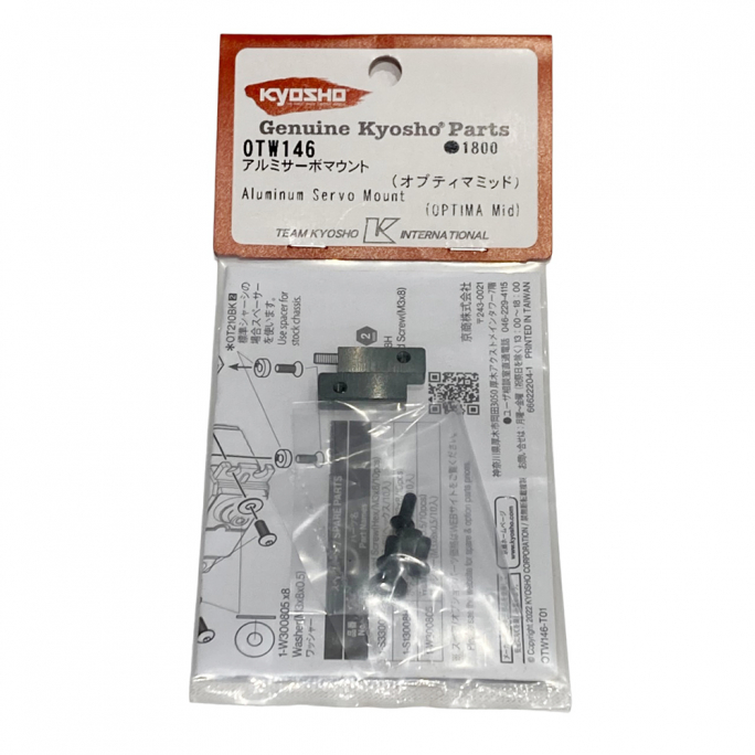 Support de servo en aluminium, pour Optima Mid - KYOSHO OTW146