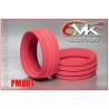 2 roues à monter Buggy, Rapid (gomme 0/18° et jantes blanches) - 6MIK TKU100018 - 1/8