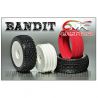 2 roues à monter Buggy, Bandit (gomme 15/25° et jantes blanches) - 6MIK TKU81525 - 1/8