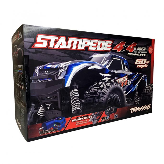 STAMPEDE 4X4 VXL HD, Brushless, RTR, Bleu - TRAXXAS 90376-4-BLUE - 1/10