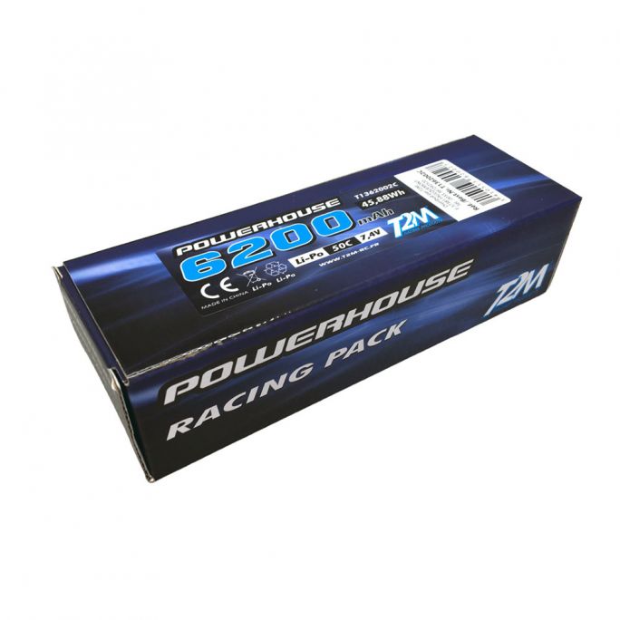 Batterie LiPo 2S, 6200 mAh, 50C, 7.4V - T2M T1362002C