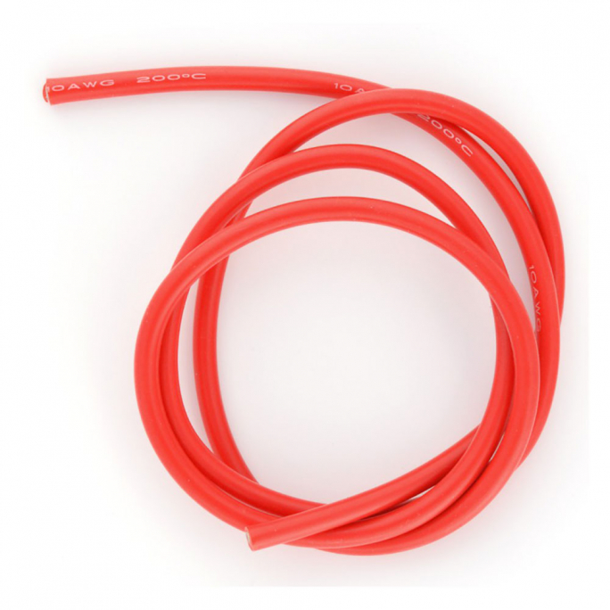 Fil silicone super souple 10AWG (5,27mm²) rouge - 1m - BEEZ2B BEEC3010R
