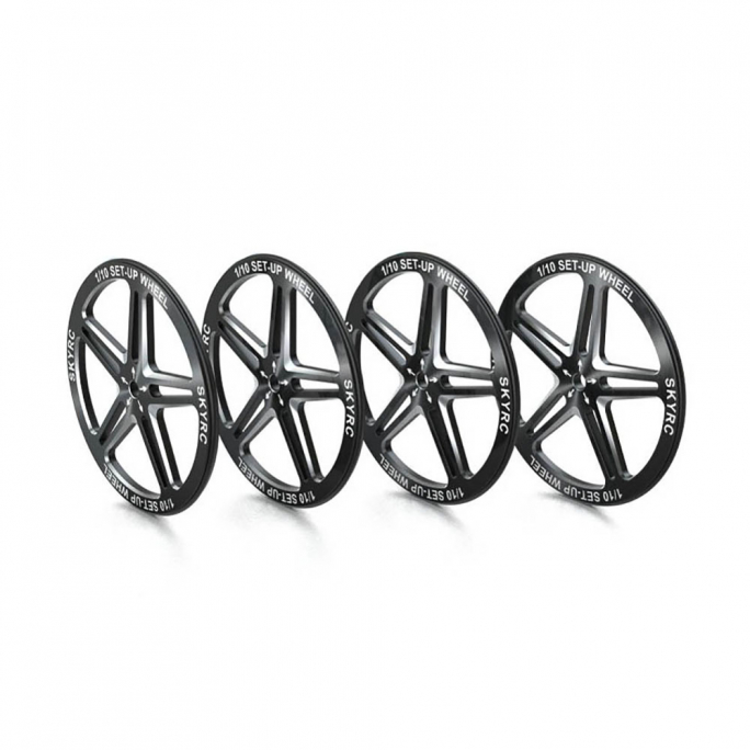 Roues en aluminium Set-Up Wheel, noir - SKYRC 600069-06 - 1/10