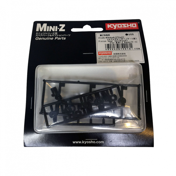 Set Pignons moteur (grappe 6, 7, 8, 9 dents) Mini-Z Racer F1 - Kyosho MZ6BK