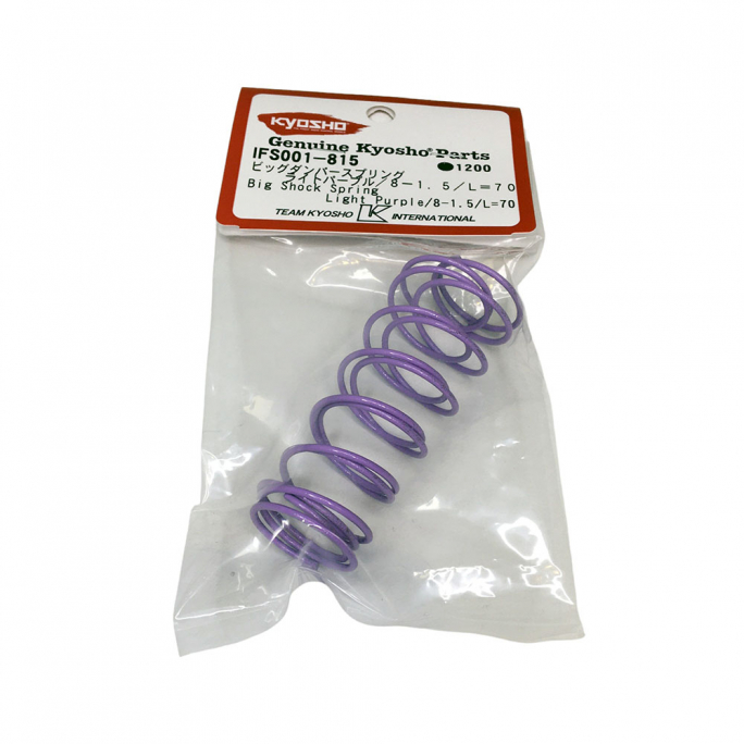 2 Ressorts Big Shock S, 8.0x1.5, Violet Clair (IF350-815) - Kyosho IFS001-815