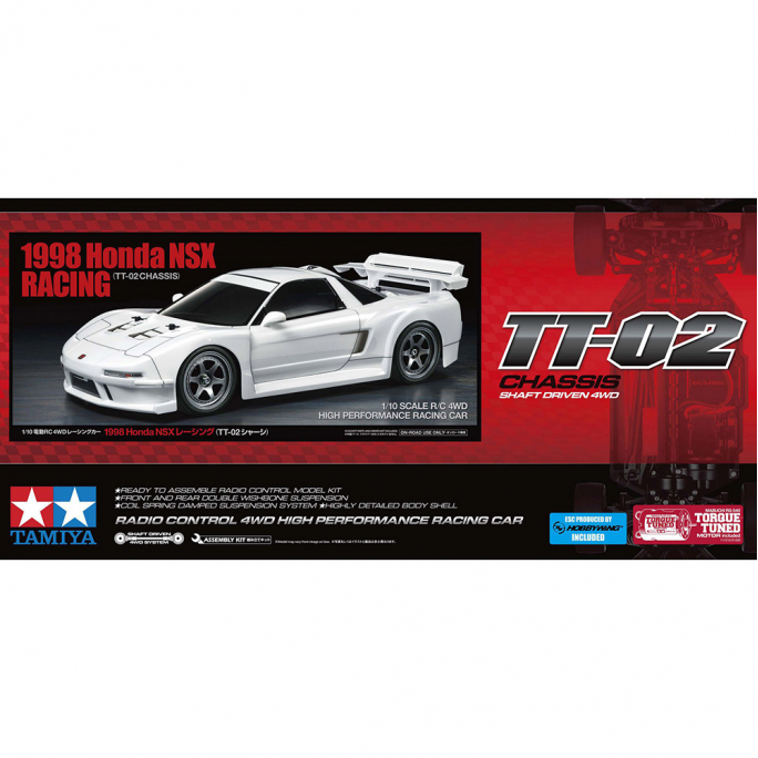 Honda NSX Racing, TT02, Brushed, Kit à monter - Tamiya 58739 - 1/10