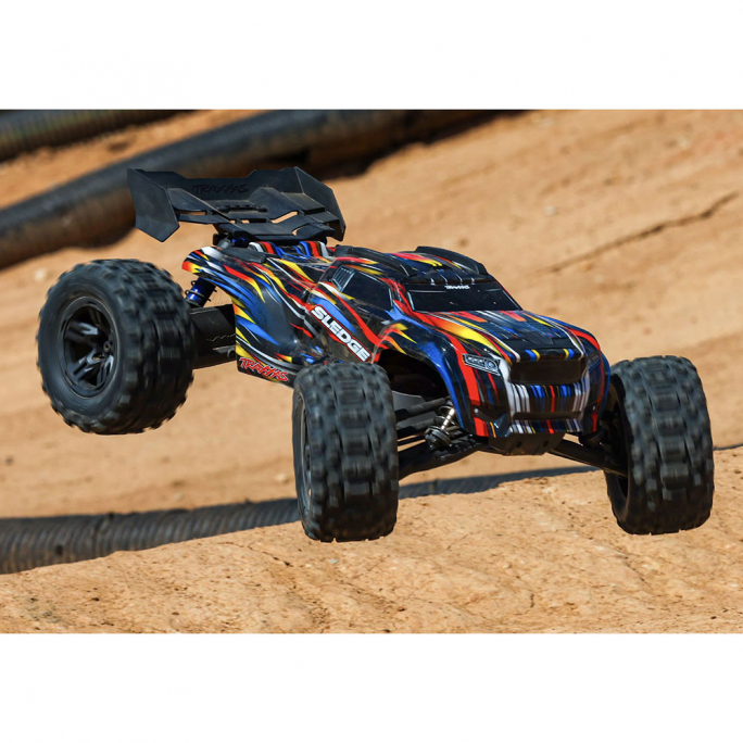 Sledge 4x4 Brushless belted, RTR, brillant Bleu - TRAXXAS 95096-4-BLUE - 1/8