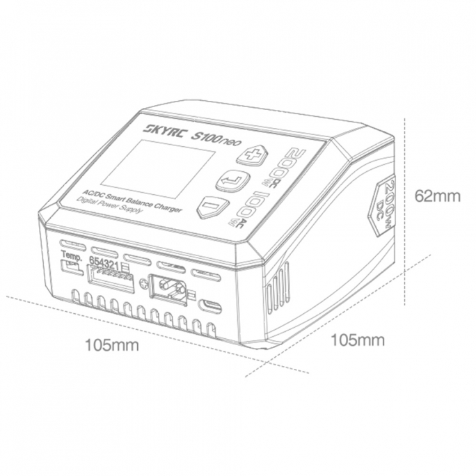 Chargeur S100 neo (1-6S) 100W AC/DC - SKYRC SKY100202