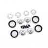 4 Jantes beadlock aluminium anodisé argent, TRX-4M - TRAXXAS 9881-SLVR