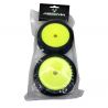 2 roues disque plein "Mini Pin" pour Buggy, jaune - ABSIMA 2520023 - 1/8