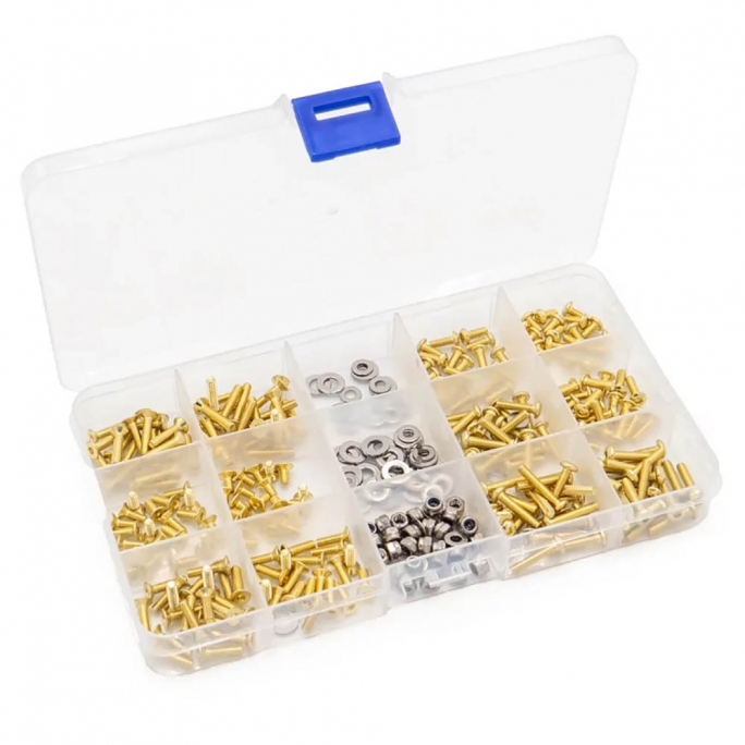 Set vis doré  M3 (330 pièces) - HOBBYTECH HTR-302 - 1/8, 1/10