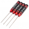 Kit de 4 tournevis Rouge et Noir Allen 1.5/2/2.5/3mm - HOBBYTECH HTR-411