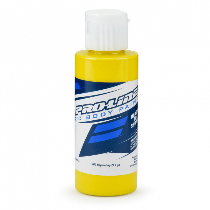 Peinture Aérographe, Carrosseries RC, Jaune, 60ml - Pro Line 6325-04