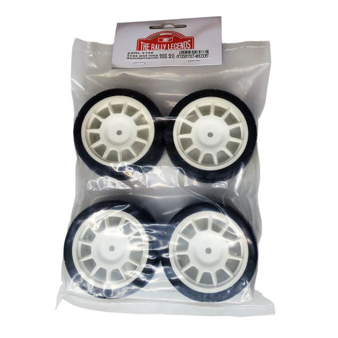 4 roues pour Fiat 500 Abarth avec pneus drift - The Rally Legends EZRL2106 - 1/10