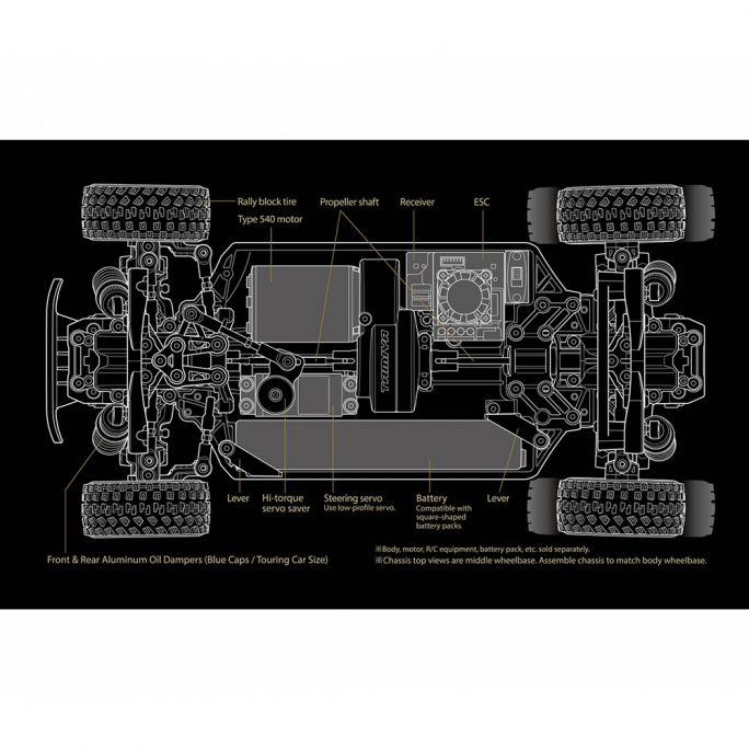 Châssis XM01 en kit - TAMIYA 58738 - 1/10