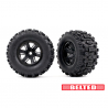 2 Pneus sledgehammer renforcés + jantes noires X-Maxx - Traxxas 7871