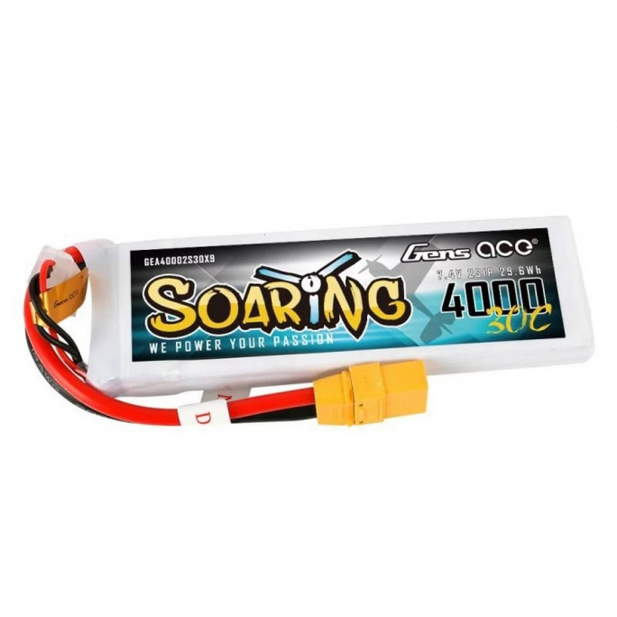 Accu Soaring LiPo 2S, 7.4V (XT90) - GENS ACE GEA40002S30X9