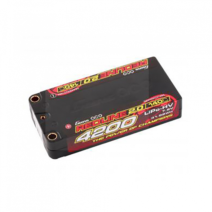 Accu Shorty Lipo 2s, 140C, Redline 2.0 Hv, 4200mAh - GENS ACE GEA42002S14D5