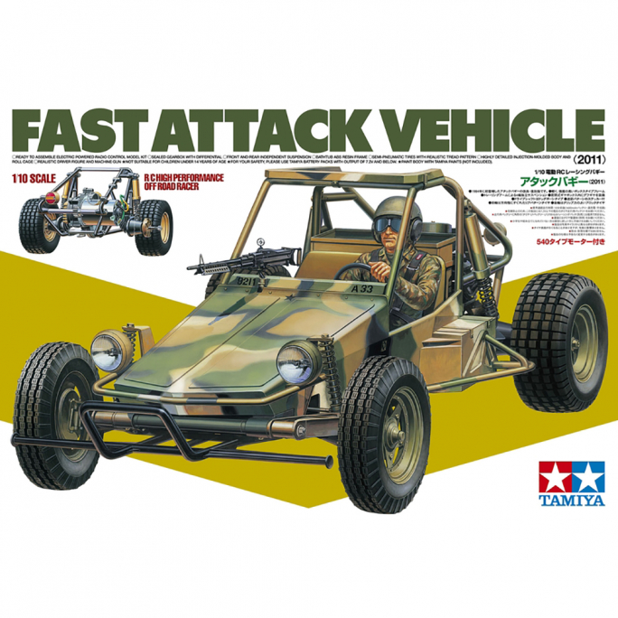 Buggy Fast Attack vehicule en Kit, réédition 2011 - Tamiya 58496 - 1/10