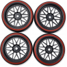 Set de 4 roues Drift, Noir & Rouge - CARSON 500900157 - 1/10