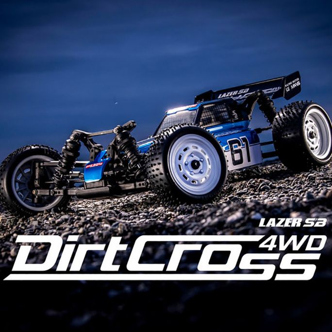 Dirtcross Lazer SB 4WD, Bleu - Kyosho 34321B