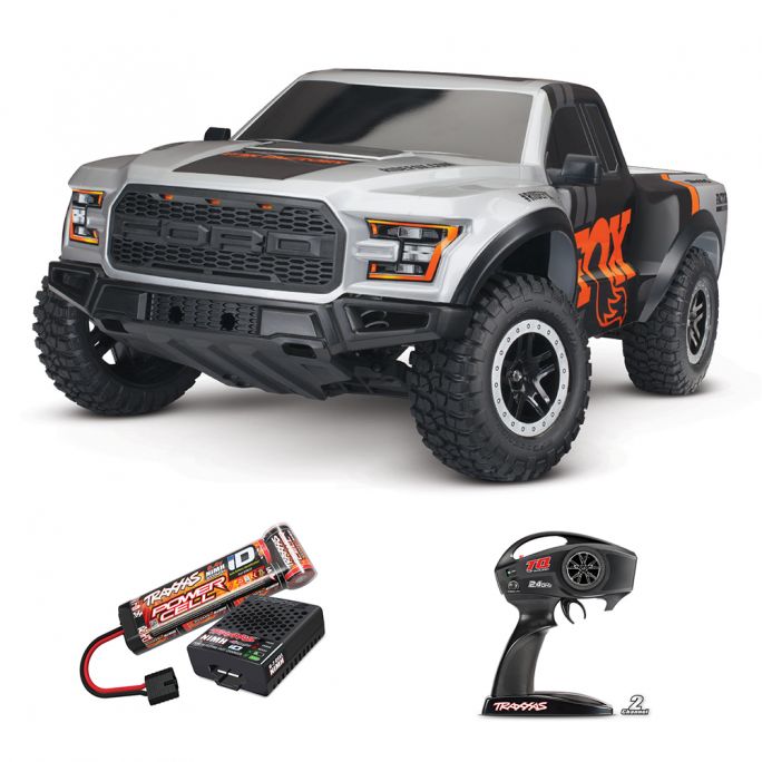 Ford Raptor F-150 Raptor Brushed FOX, RTR, avec accus/chargeur usb - TRAXXAS 58094-8-FOX - 1/10