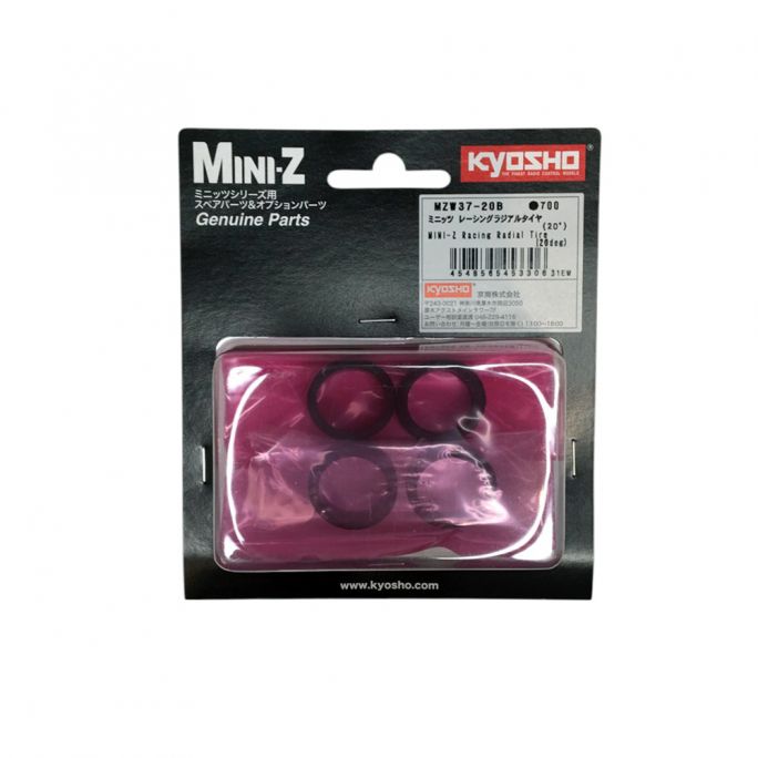 4 Pneus Mini-Z Radial 20 Shore - Kyosho MZW37-20B