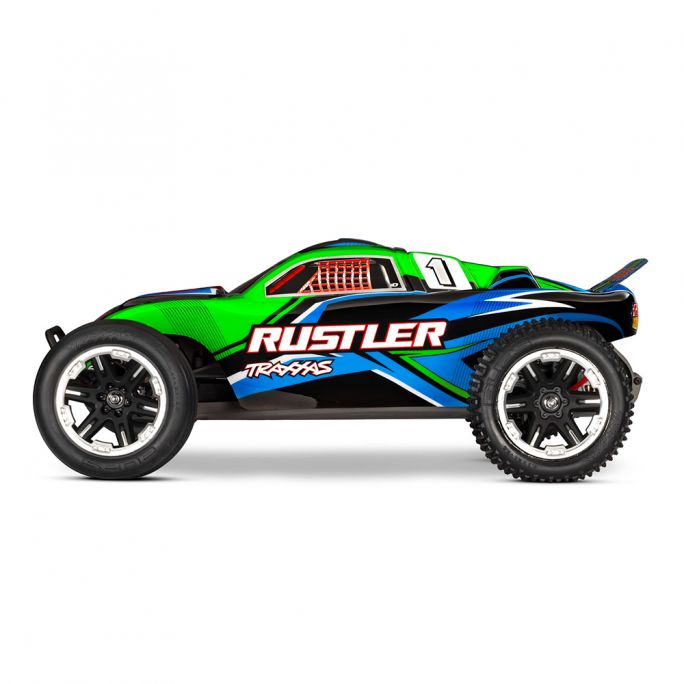 Stadium Truck Rustler XL-5, RTR (Accu/chargeur/radio), Vert - Traxxas 37254-8-GRN - 1/10