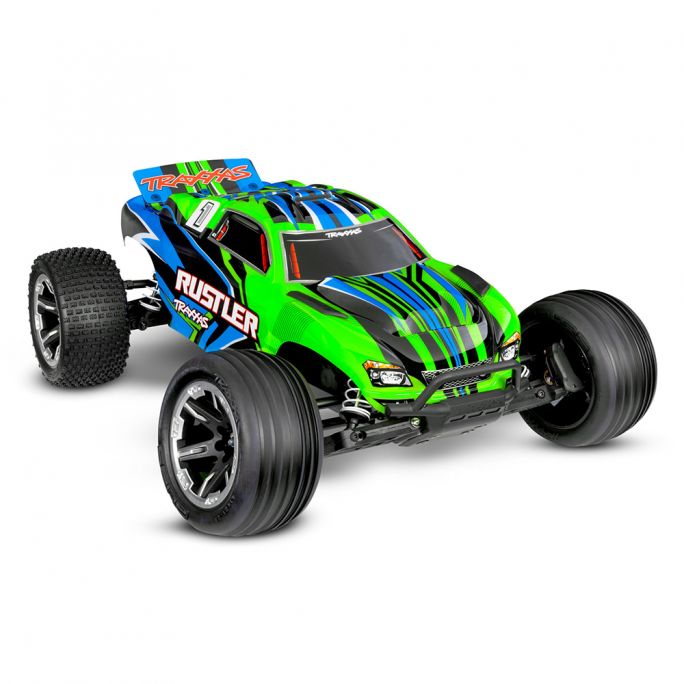 Stadium Truck Rustler XL-5, RTR (Accu/chargeur/radio), Vert - Traxxas 37254-8-GRN - 1/10