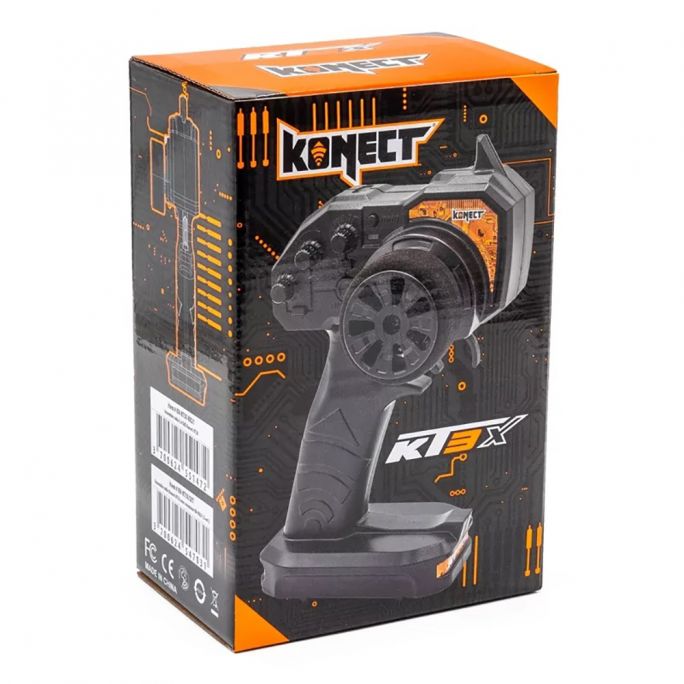 Radio Konect KT3X 3 voies + récepteur KN-KR21 (2 en1) - KONECT KN-KT3X-KR21