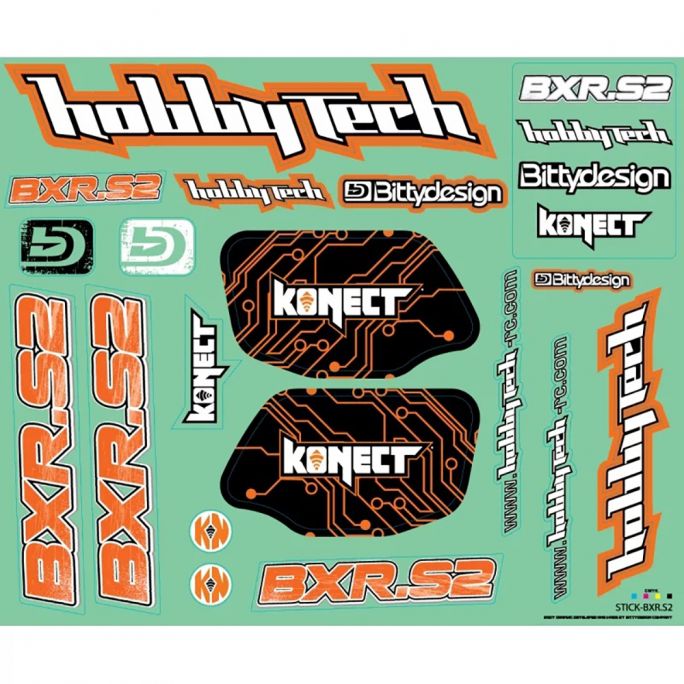 Planche de stickers BXR.S2 buggy - HOBBYTECH STICK-BXR.S2